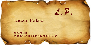 Lacza Petra névjegykártya